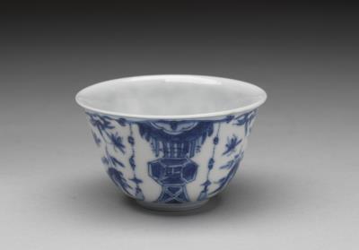 图片[2]-Cup with lanterns and immortals decoration in underglaze blue (Chenghua mark), Qing dynasty, 17th century-China Archive